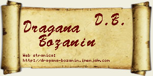 Dragana Božanin vizit kartica